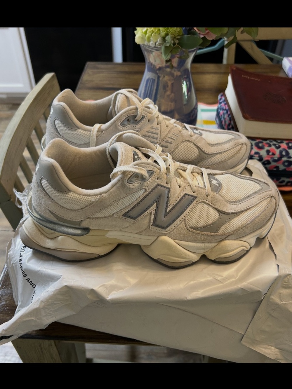 New Balance Light Gray Cream Running Sneakers - Neutral Tones